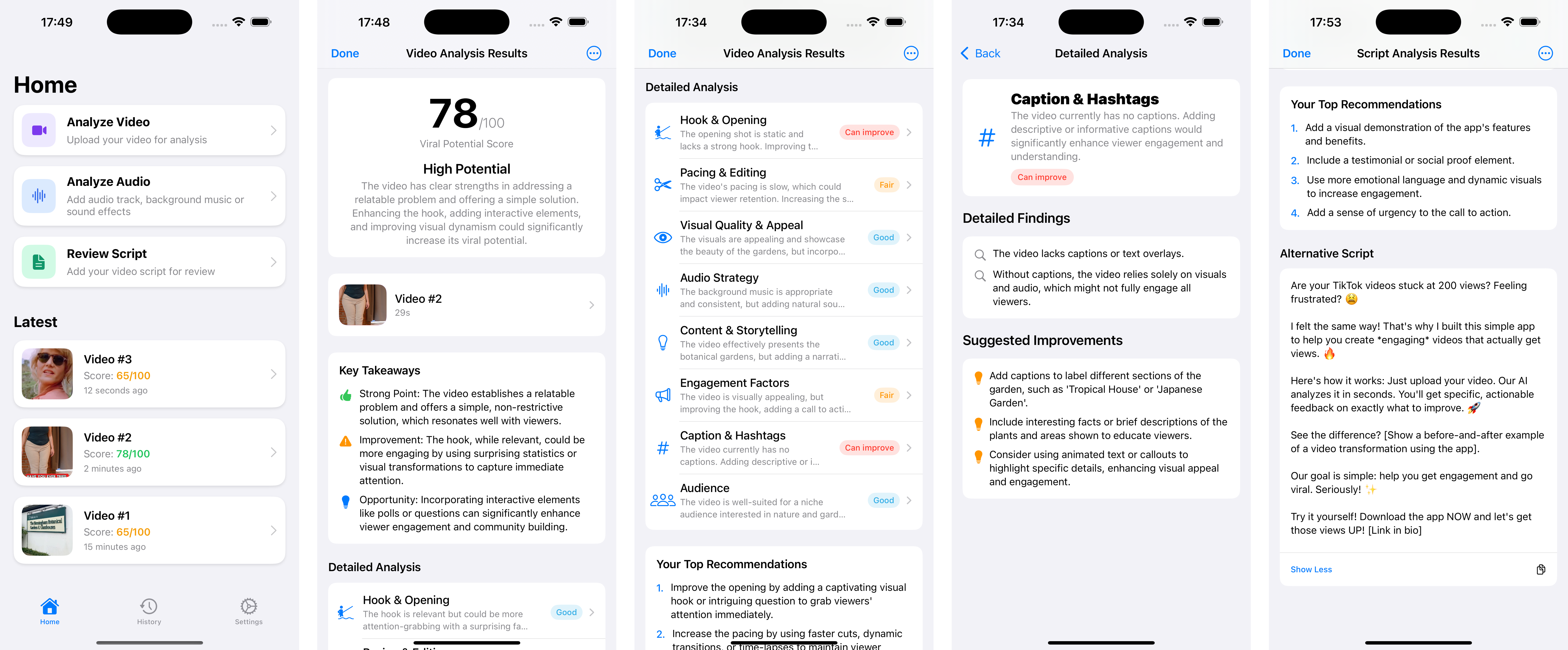 Sprinkles AI App Screenshots